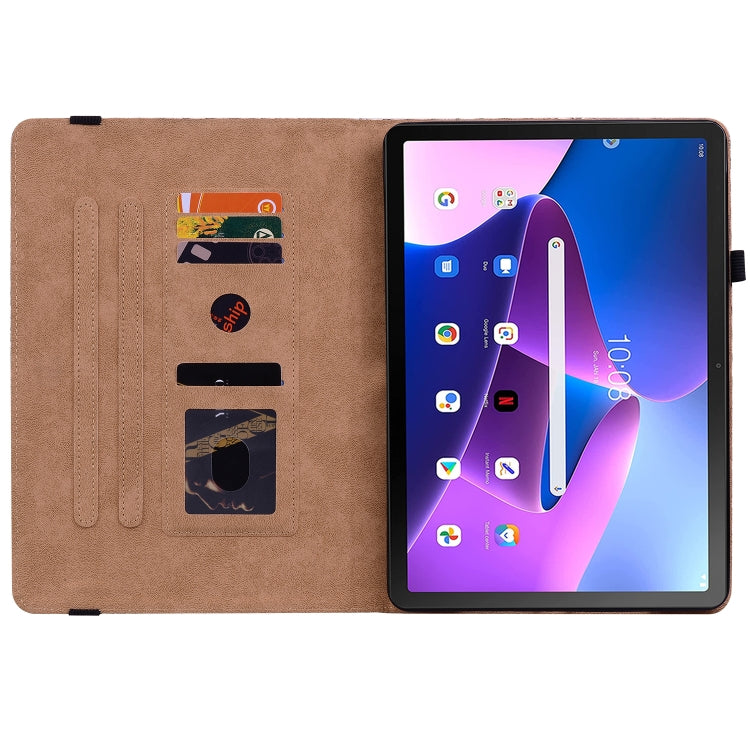 For Lenovo Tab M10 Plus 10.6 3rd Gen. Color Weave Leather Tablet Case with Holder(Blue) - Lenovo by PMC TechLife | Online Shopping South Africa | PMC TechLife | Buy Now Pay Later Mobicred