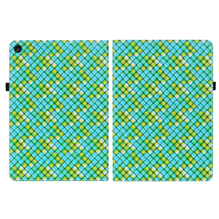For Lenovo Tab M10 Plus 10.6 3rd Gen. Color Weave Leather Tablet Case with Holder(Green) - Lenovo by PMC TechLife | Online Shopping South Africa | PMC TechLife | Buy Now Pay Later Mobicred