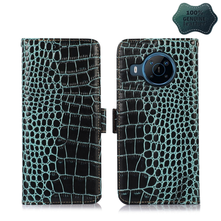 For Nokia X100 Crocodile Top Layer Cowhide Leather Phone Case(Green) - Nokia Cases by PMC TechLife | Online Shopping South Africa | PMC TechLife | Buy Now Pay Later Mobicred