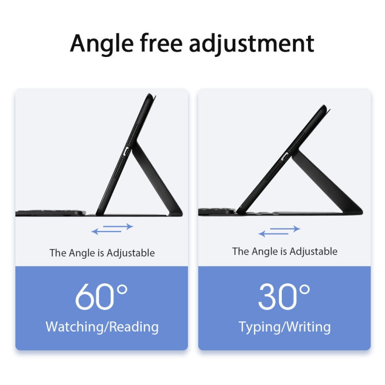 DUX DUCIS Bluetooth Keyboard Leather Case with Touchpad & Smart Sleep Function For iPad 10.2 2021 / 2020 / 2019(Black) - Universal by DUX DUCIS | Online Shopping South Africa | PMC TechLife | Buy Now Pay Later Mobicred