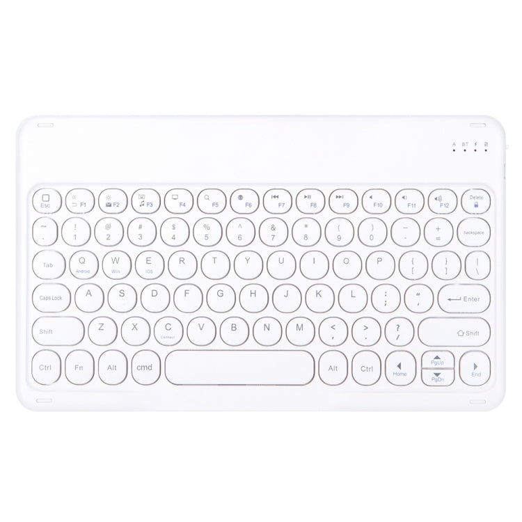 Round Cap Bluetooth Keyboard Leather Case with Pen Slot for Samsung Galaxy Tab S6 Lite, Specification:without Touchpad(Dark Blue+White Keyboard) - Samsung Keyboard by PMC TechLife | Online Shopping South Africa | PMC TechLife