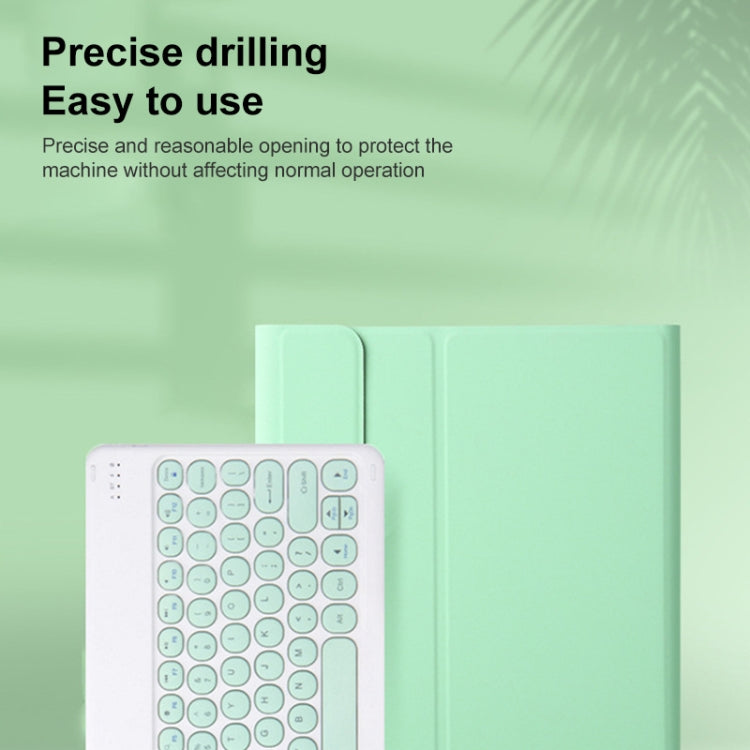 Round Cap Bluetooth Keyboard Leather Case with Pen Slot for Samsung Galaxy Tab S6 Lite, Specification:without Touchpad(Gold+White Keyboard) - Samsung Keyboard by PMC TechLife | Online Shopping South Africa | PMC TechLife