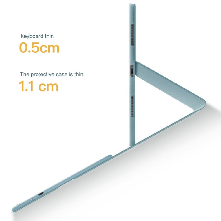 Round Cap Bluetooth Keyboard Leather Case with Pen Slot & Touchpad for Samsung Galaxy Tab S6 Lite(Pink+White Keyboard) - Samsung Keyboard by PMC TechLife | Online Shopping South Africa | PMC TechLife