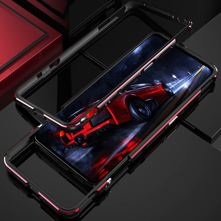 For ZTE nubia Red Magic 7 Pro Aurora Series Metal Frame Phone Case(Black Red) - ZTE Cases by PMC TechLife | Online Shopping South Africa | PMC TechLife | Buy Now Pay Later Mobicred