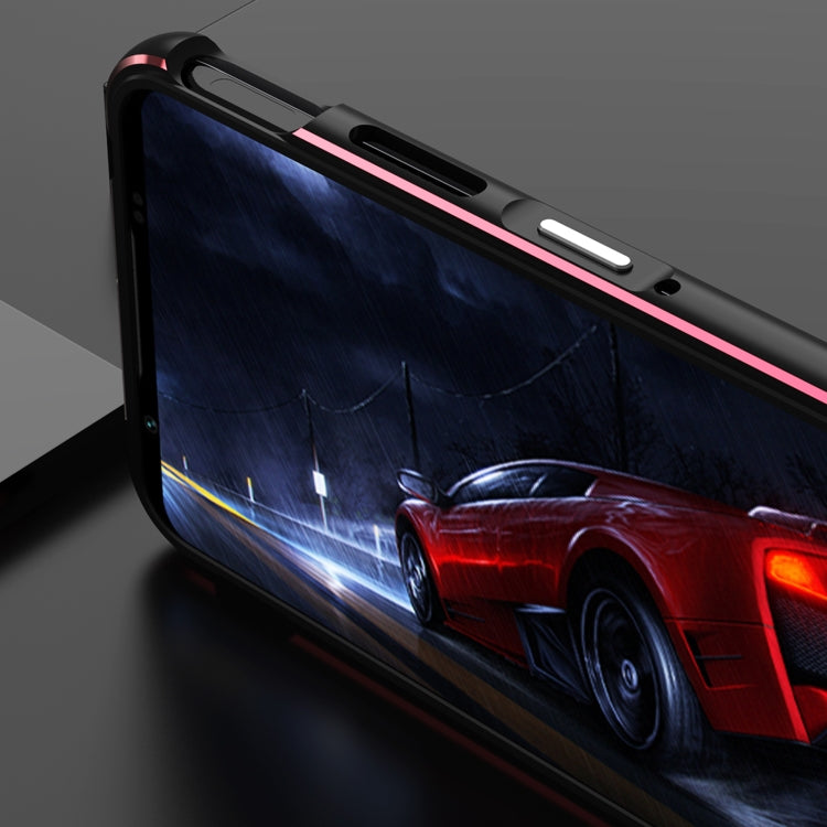 For ZTE nubia Red Magic 7 Pro Aurora Series Metal Frame Phone Case(Black Silver) - ZTE Cases by PMC TechLife | Online Shopping South Africa | PMC TechLife | Buy Now Pay Later Mobicred