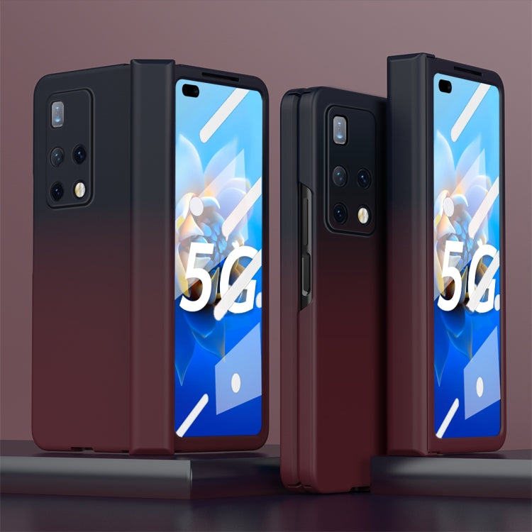 For Huawei Mate X2 Colorful Gradient Tempered Film Integrated Phone Case(Blue Red) - Huawei Cases by PMC TechLife | Online Shopping South Africa | PMC TechLife | Buy Now Pay Later Mobicred