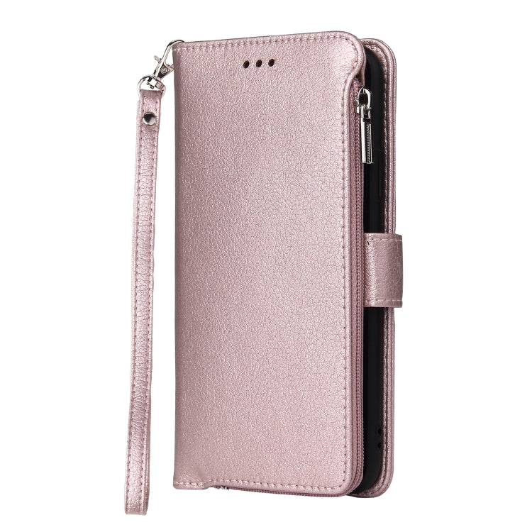 For Huawei Mate 30 Microfiber Zipper Horizontal Flip Leather Case(Rose Gold) - Huawei Cases by PMC TechLife | Online Shopping South Africa | PMC TechLife | Buy Now Pay Later Mobicred