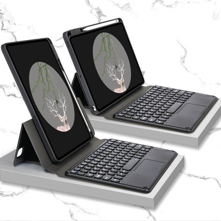 Bluetooth Keyboard Leather Case with Touchpad & Rotatable Bottom Case For iPad 10.2 2021 & 2020 & 2019 / Air 2019 / Pro 10.5 inch(Black) - free shipping - PMC TechLife - Order now!
