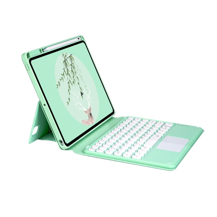 Bluetooth Keyboard Leather Case with Touchpad & Rotatable Bottom Case For iPad 10.2 2021 & 2020 & 2019 / Air 2019 / Pro 10.5 inch(Green) - Universal by PMC TechLife | Online Shopping South Africa | PMC TechLife | Buy Now Pay Later Mobicred