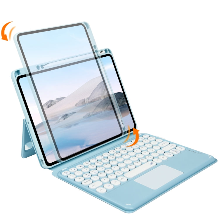 Bluetooth Keyboard Leather Case with Touchpad & Rotatable Bottom Case For iPad 10.2 2021 & 2020 & 2019 / Air 2019 / Pro 10.5 inch(Black) - free shipping - PMC TechLife - Order now!
