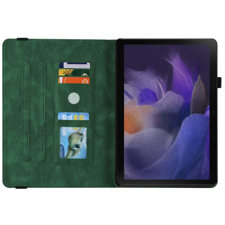 For Realme Pad Butterfly Flower Embossed Leather Tablet Case(Green) - Realme by PMC TechLife | Online Shopping South Africa | PMC TechLife | Buy Now Pay Later Mobicred