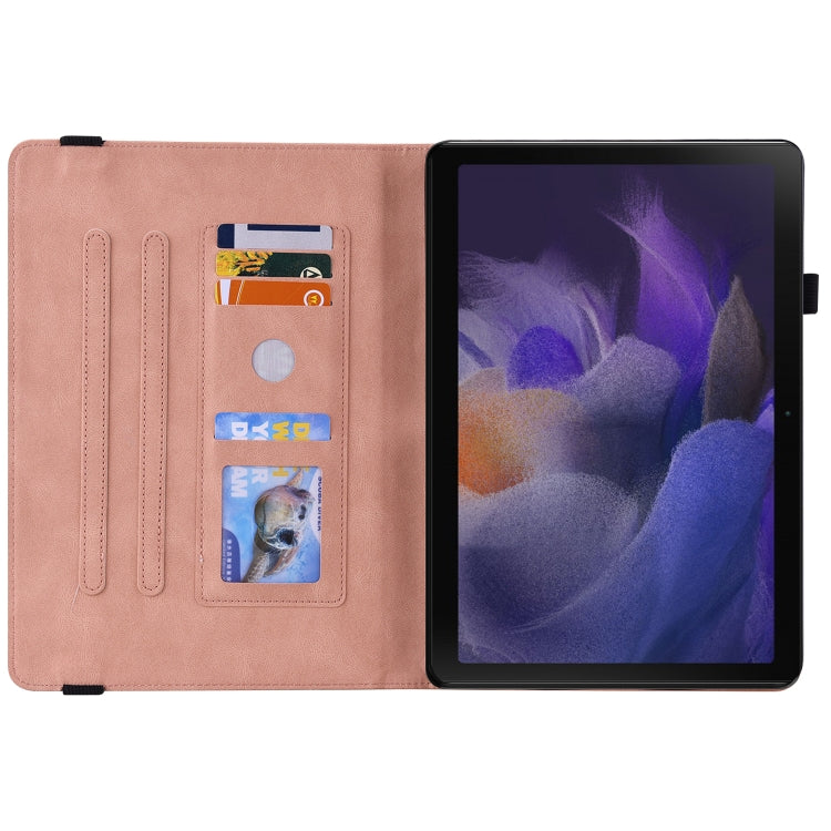 For Realme Pad Butterfly Flower Embossed Leather Tablet Case(Rose Gold) - Realme by PMC TechLife | Online Shopping South Africa | PMC TechLife | Buy Now Pay Later Mobicred