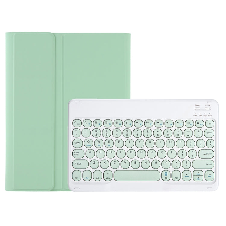 YA700B Candy Color Skin Feel Texture Round Keycap Bluetooth Keyboard Leather Case For Samsung Galaxy Tab S8 11 inch SM-X700 / SM-X706 & S7 11 inch SM-X700 / SM-T875(Light Green) - Samsung Keyboard by PMC TechLife | Online Shopping South Africa | PMC TechLife