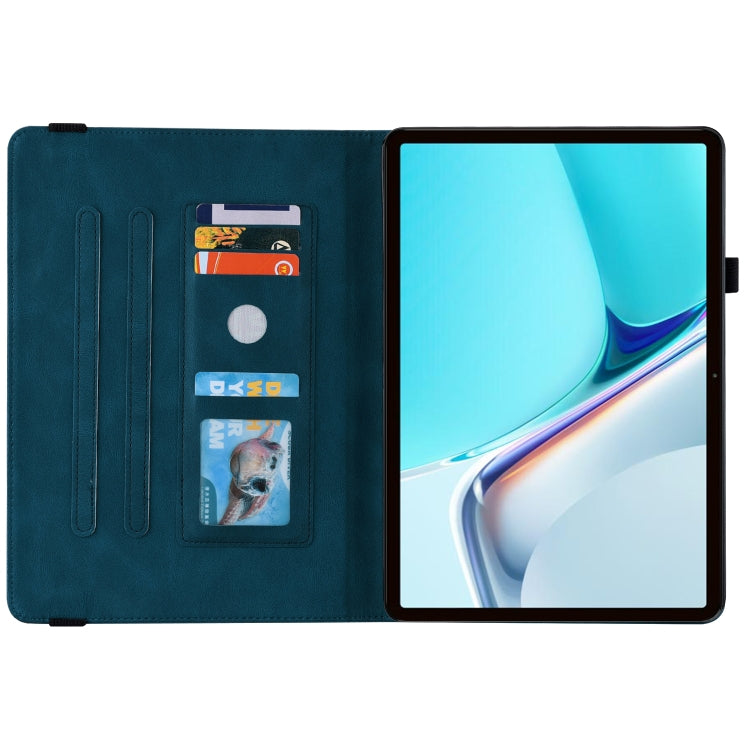 For Huawei MatePad 11 2021 Butterfly Flower Embossed Leather Tablet Case(Blue) - Huawei by PMC TechLife | Online Shopping South Africa | PMC TechLife | Buy Now Pay Later Mobicred