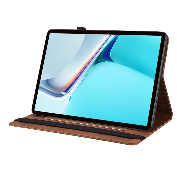 For Huawei MatePad 11 2021 Butterfly Flower Embossed Leather Tablet Case(Brown) - Huawei by PMC TechLife | Online Shopping South Africa | PMC TechLife | Buy Now Pay Later Mobicred