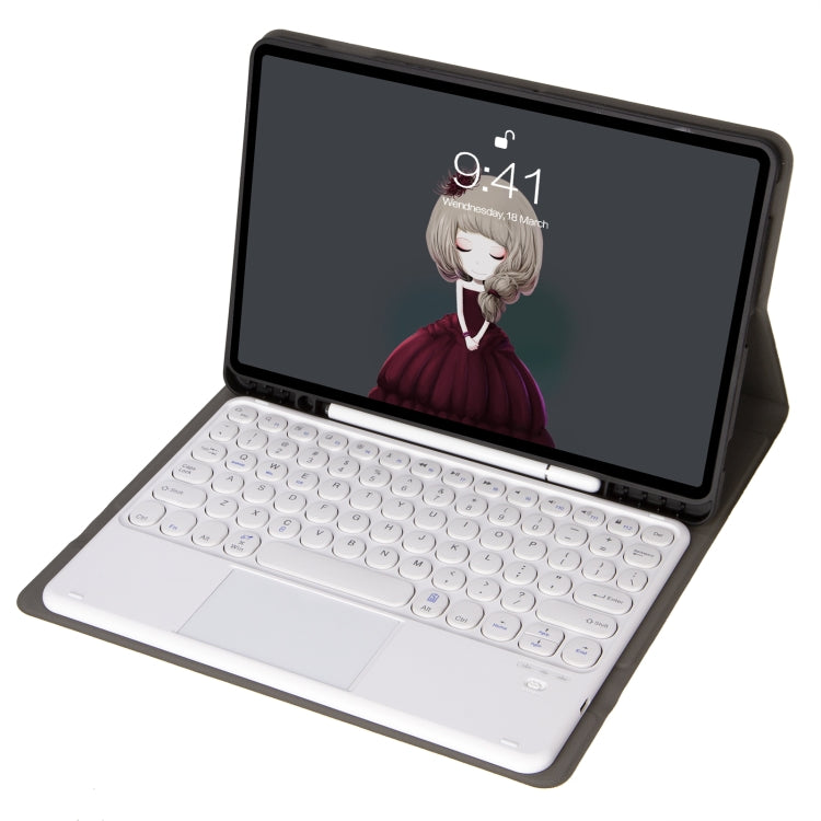 YA610B-A  Lambskin Texture Voltage Round Keycap Bluetooth Keyboard Leather Case with Touchpad For Samsung Galaxy Tab S6 Lite 10.4 inch SM-P610 / SM-P615(Gold) - Samsung Keyboard by PMC TechLife | Online Shopping South Africa | PMC TechLife