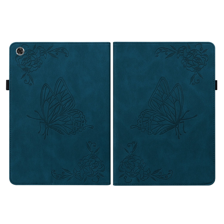 For Lenovo M10 Plus 10.3 TB-X606F/TB-X606X Butterfly Flower Embossed Leather Tablet Case(Blue) - Lenovo by PMC TechLife | Online Shopping South Africa | PMC TechLife | Buy Now Pay Later Mobicred
