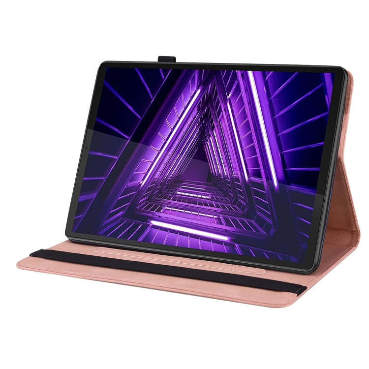 For Lenovo M10 Plus 10.3 TB-X606F/TB-X606X Butterfly Flower Embossed Leather Tablet Case(Rose Gold) - Lenovo by PMC TechLife | Online Shopping South Africa | PMC TechLife | Buy Now Pay Later Mobicred