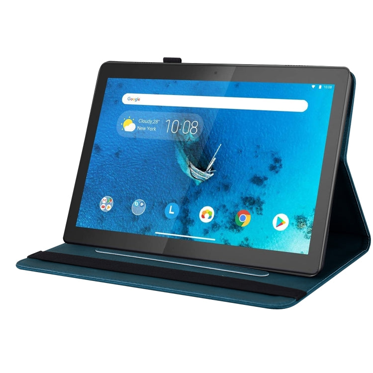 For Lenovo Tab M10 TB-X605L/X605F Butterfly Flower Embossed Leather Tablet Case(Blue) - Lenovo by PMC TechLife | Online Shopping South Africa | PMC TechLife | Buy Now Pay Later Mobicred
