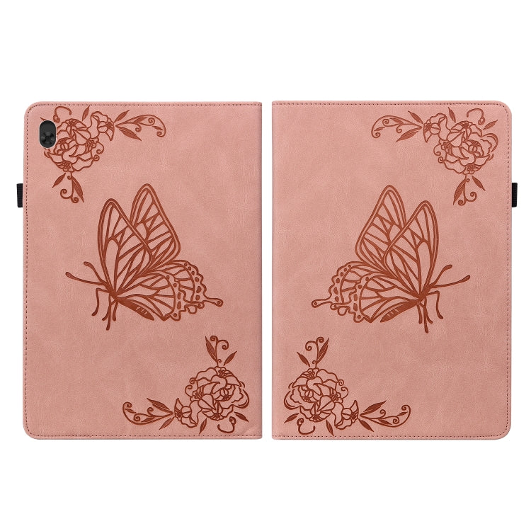 For Lenovo Tab M10 TB-X605L/X605F Butterfly Flower Embossed Leather Tablet Case(Rose Gold) - Lenovo by PMC TechLife | Online Shopping South Africa | PMC TechLife | Buy Now Pay Later Mobicred