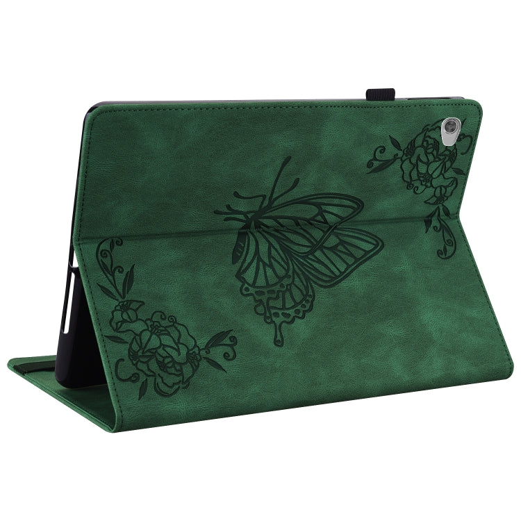 For Lenovo Tab M10 HD 2nd Gen TB-X306X/TB-X306F Butterfly Flower Embossed Leather Tablet Case(Green) - Lenovo by PMC TechLife | Online Shopping South Africa | PMC TechLife | Buy Now Pay Later Mobicred