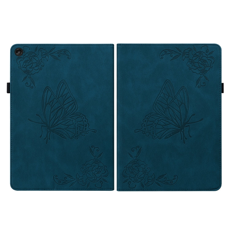 For Lenovo Tab M10 Plus 10.6 3rd Gen Butterfly Flower Embossed Leather Tablet Case(Blue) - Lenovo by PMC TechLife | Online Shopping South Africa | PMC TechLife | Buy Now Pay Later Mobicred