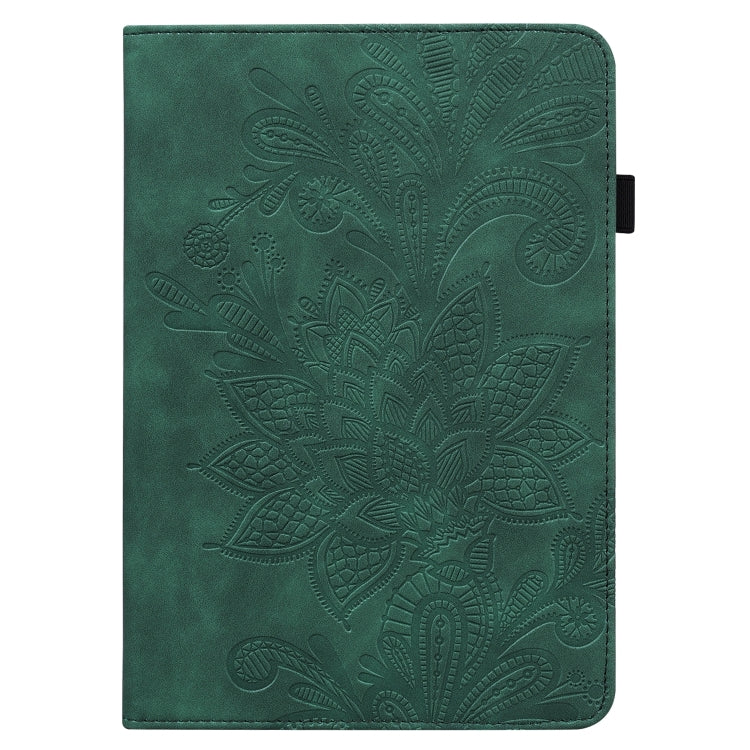 For Lenovo M10 Plus 10.6 3rd Gen 2022 Lace Flower Embossing Pattern Leather Tablet Case(Green) - Lenovo by PMC TechLife | Online Shopping South Africa | PMC TechLife | Buy Now Pay Later Mobicred