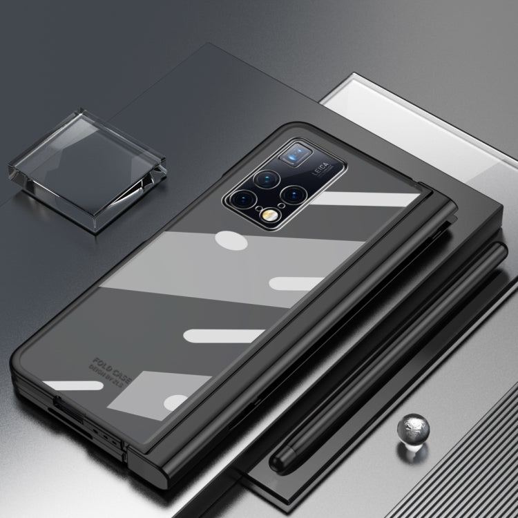 For Huawei Mate X2 Full Body Electroplating Hinge Phone Case with Stylus(Black) - Huawei Cases by PMC TechLife | Online Shopping South Africa | PMC TechLife | Buy Now Pay Later Mobicred