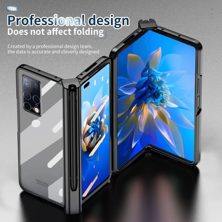 For Huawei Mate X2 Full Body Electroplating Hinge Phone Case with Stylus(Black) - Huawei Cases by PMC TechLife | Online Shopping South Africa | PMC TechLife | Buy Now Pay Later Mobicred