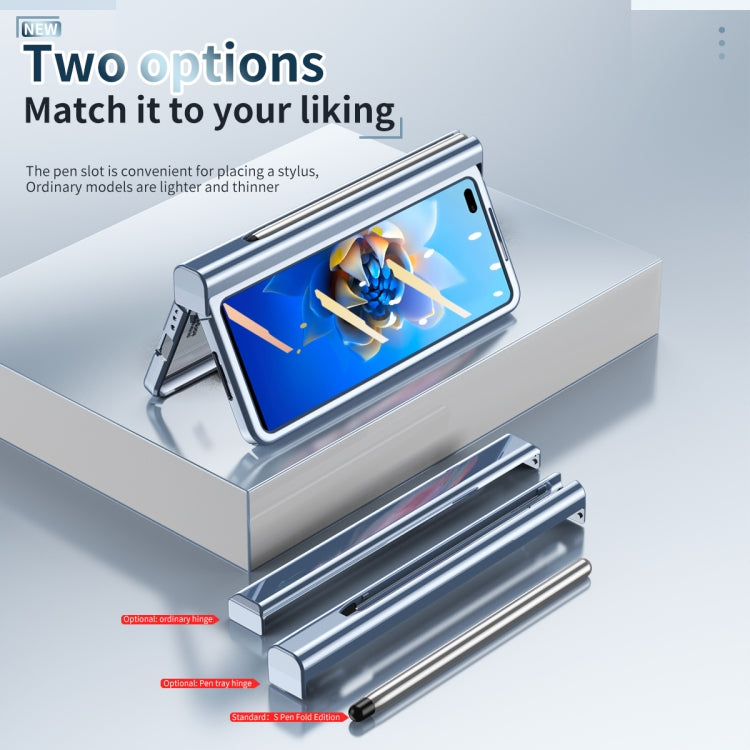 For Huawei Mate X2 Full Body Electroplating Hinge Phone Case with Stylus(Blue) - free shipping - PMC TechLife - Order now!