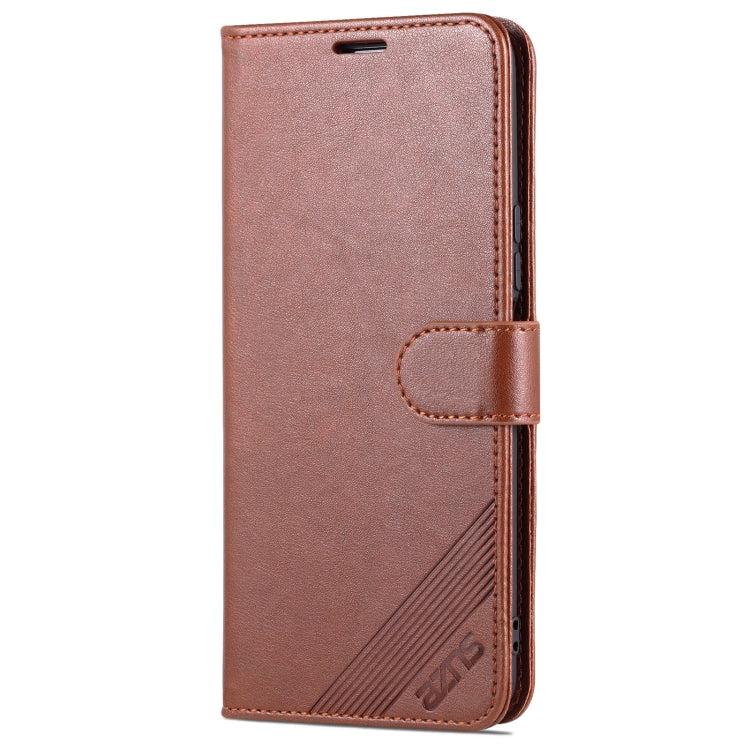 For U-Magic Enjoy 50 Plus AZNS Sheepskin Texture Flip Leather Phone Case(Brown) - free shipping - PMC Jewellery - Order now!