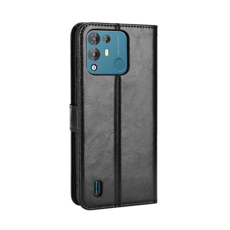 For Blackview A55 Pro Retro Crazy Horse Texture Leather Phone Case(Black) - More Brand by PMC TechLife | Online Shopping South Africa | PMC TechLife