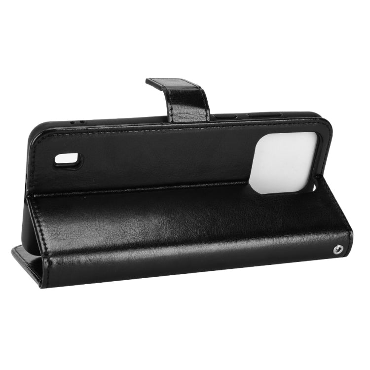 For Blackview A55 Pro Retro Crazy Horse Texture Leather Phone Case(Black) - More Brand by PMC TechLife | Online Shopping South Africa | PMC TechLife