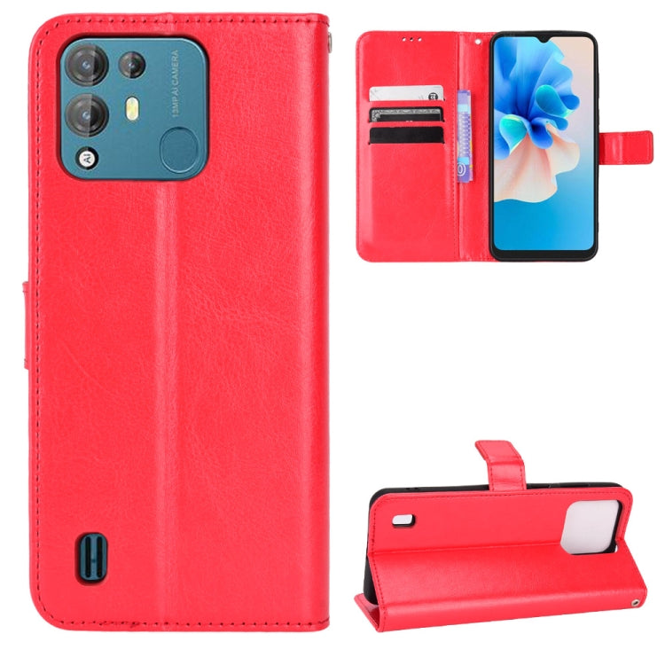 For Blackview A55 Pro Retro Crazy Horse Texture Leather Phone Case(Red) - More Brand by PMC TechLife | Online Shopping South Africa | PMC TechLife | Buy Now Pay Later Mobicred