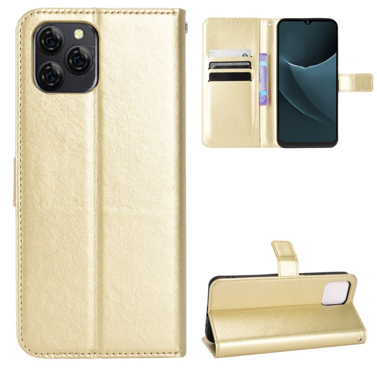 For Blackview A95 Retro Crazy Horse Texture Leather Phone Case(Gold) - More Brand by PMC TechLife | Online Shopping South Africa | PMC TechLife | Buy Now Pay Later Mobicred