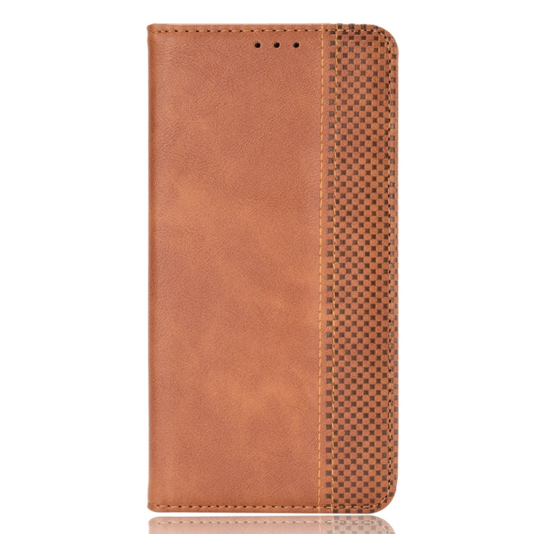 For Blackview A55 Pro Magnetic Buckle Retro Texture Leather Phone Case(Brown) - More Brand by PMC TechLife | Online Shopping South Africa | PMC TechLife | Buy Now Pay Later Mobicred