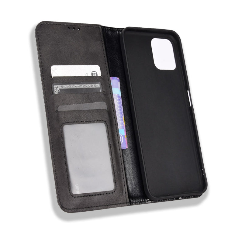 For Blackview A95 Magnetic Buckle Retro Texture Leather Phone Case(Black) - More Brand by PMC TechLife | Online Shopping South Africa | PMC TechLife