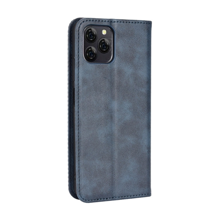 For Blackview A95 Magnetic Buckle Retro Texture Leather Phone Case(Blue) - free shipping - PMC TechLife - Order now!