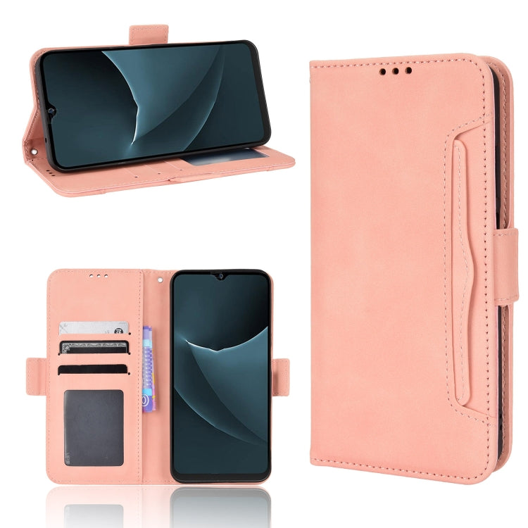 For Blackview A95 Skin Feel Calf Texture Card Slots Leather Phone Case(Pink) - More Brand by PMC TechLife | Online Shopping South Africa | PMC TechLife