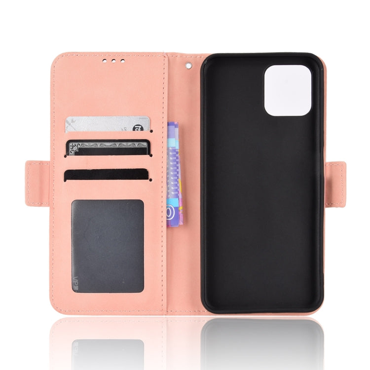 For Blackview A95 Skin Feel Calf Texture Card Slots Leather Phone Case(Pink) - More Brand by PMC TechLife | Online Shopping South Africa | PMC TechLife