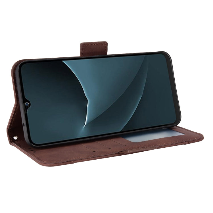 For Blackview A95 Skin Feel Calf Texture Card Slots Leather Phone Case(Brown) - More Brand by PMC TechLife | Online Shopping South Africa | PMC TechLife | Buy Now Pay Later Mobicred