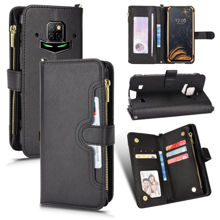 For Doogee S88 Pro / S88 Plus Litchi Texture Zipper Leather Phone Case(Black) - Doogee Cases by PMC TechLife | Online Shopping South Africa | PMC TechLife | Buy Now Pay Later Mobicred