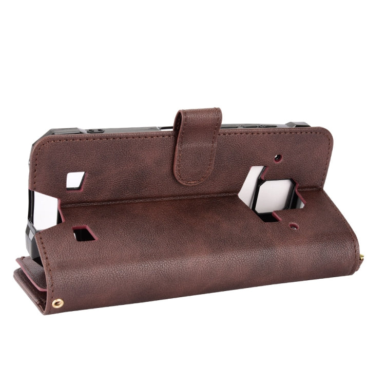 For Doogee S88 Pro / S88 Plus Litchi Texture Zipper Leather Phone Case(Brown) - Doogee Cases by PMC TechLife | Online Shopping South Africa | PMC TechLife | Buy Now Pay Later Mobicred