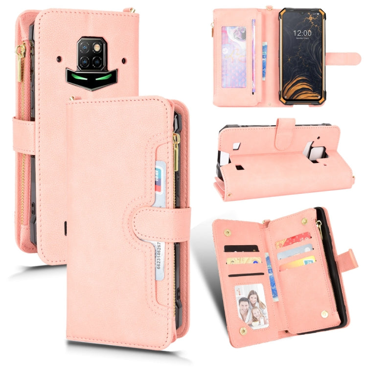 For Doogee S88 Pro / S88 Plus Litchi Texture Zipper Leather Phone Case(Pink) - Doogee Cases by PMC TechLife | Online Shopping South Africa | PMC TechLife | Buy Now Pay Later Mobicred