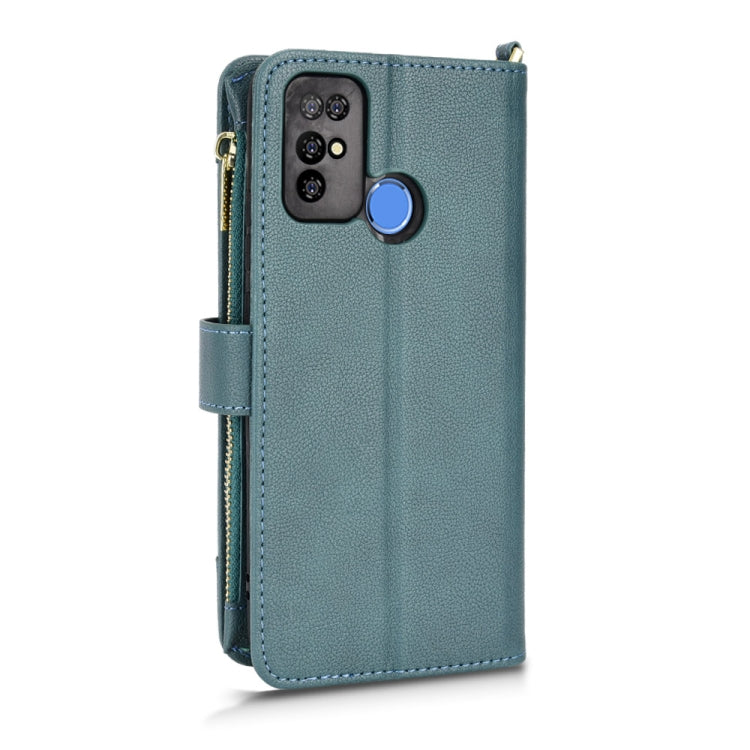 For Doogee X96 Pro Litchi Texture Zipper Leather Phone Case(Green) - Doogee Cases by PMC TechLife | Online Shopping South Africa | PMC TechLife | Buy Now Pay Later Mobicred