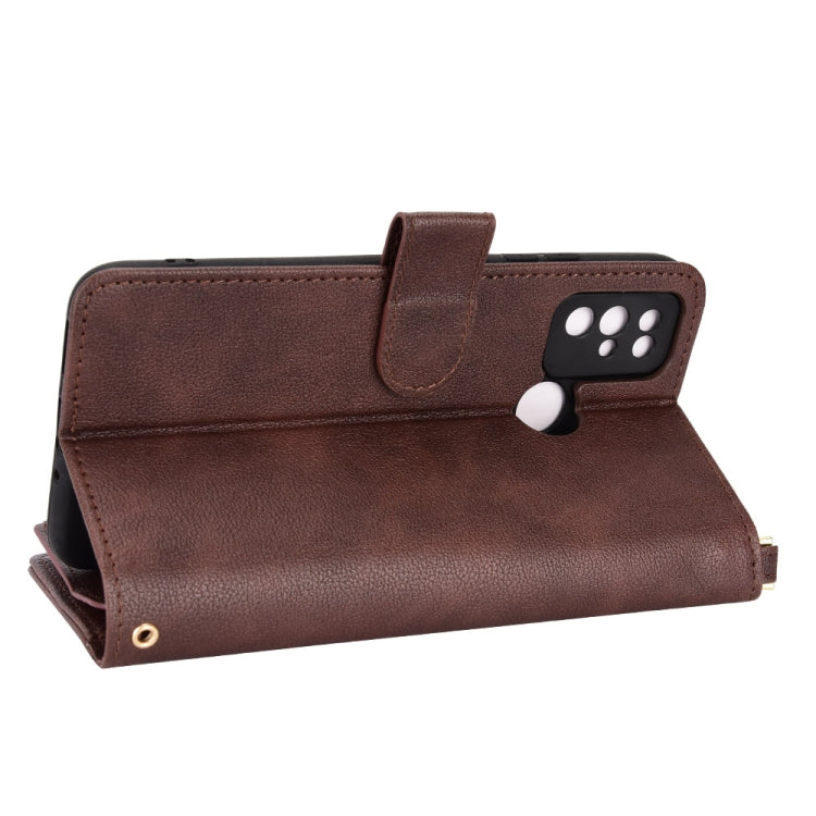 For Doogee X96 Pro Litchi Texture Zipper Leather Phone Case(Brown) - Doogee Cases by PMC TechLife | Online Shopping South Africa | PMC TechLife | Buy Now Pay Later Mobicred