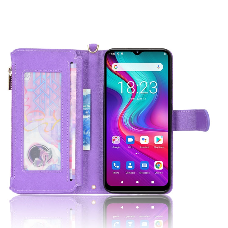 For Doogee X96 Pro Litchi Texture Zipper Leather Phone Case(Purple) - Doogee Cases by PMC TechLife | Online Shopping South Africa | PMC TechLife | Buy Now Pay Later Mobicred