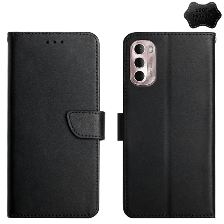 For Motorola Moto G Stylus 5G 2022 Genuine Leather Fingerprint-proof Horizontal Flip Phone Case(Black) - free shipping - PMC TechLife - Order now!