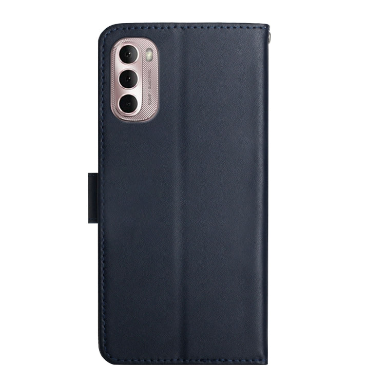 For Motorola Moto G Stylus 5G 2022 Genuine Leather Fingerprint-proof Horizontal Flip Phone Case(Blue) - Motorola Cases by PMC TechLife | Online Shopping South Africa | PMC TechLife | Buy Now Pay Later Mobicred