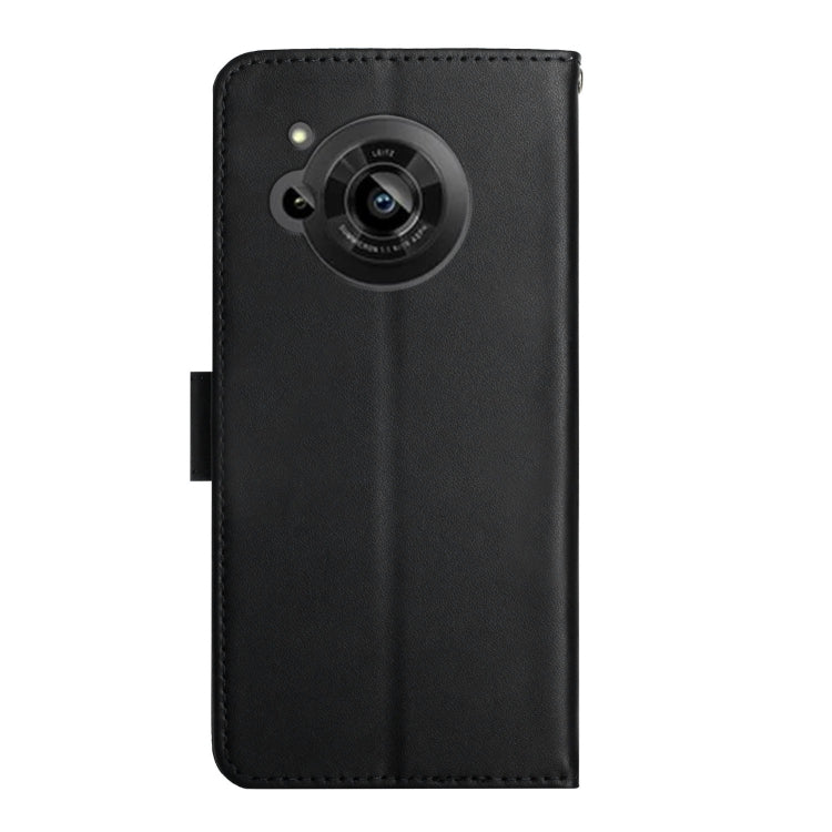 For Sharp Aquos R7 Genuine Leather Fingerprint-proof Horizontal Flip Phone Case(Black) - More Brand by PMC TechLife | Online Shopping South Africa | PMC TechLife | Buy Now Pay Later Mobicred